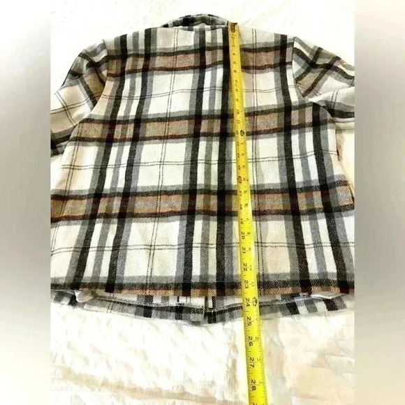 Melloday Boho Plaid button up jacket size L - Picture 8 of 10